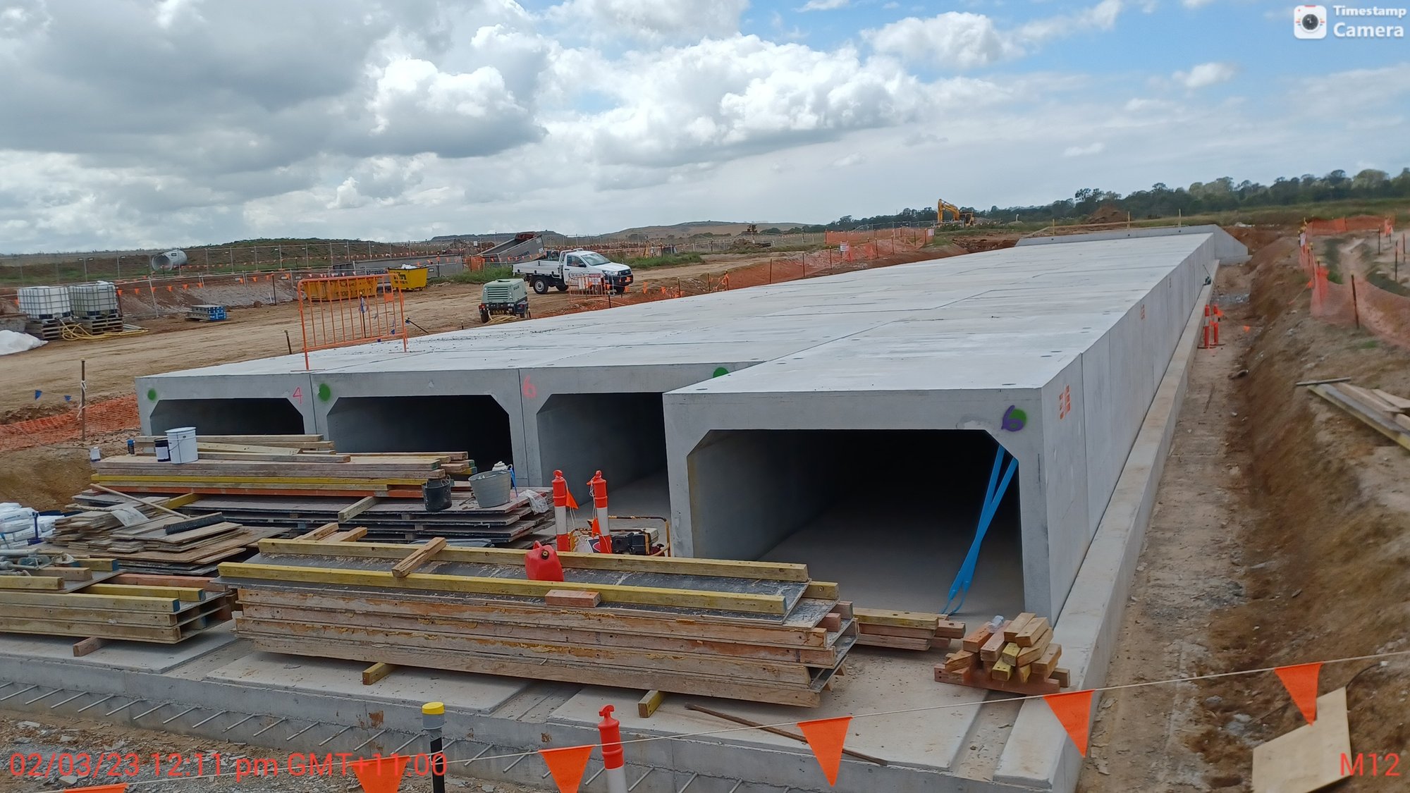 Large multicell RCBC Box Culvert
