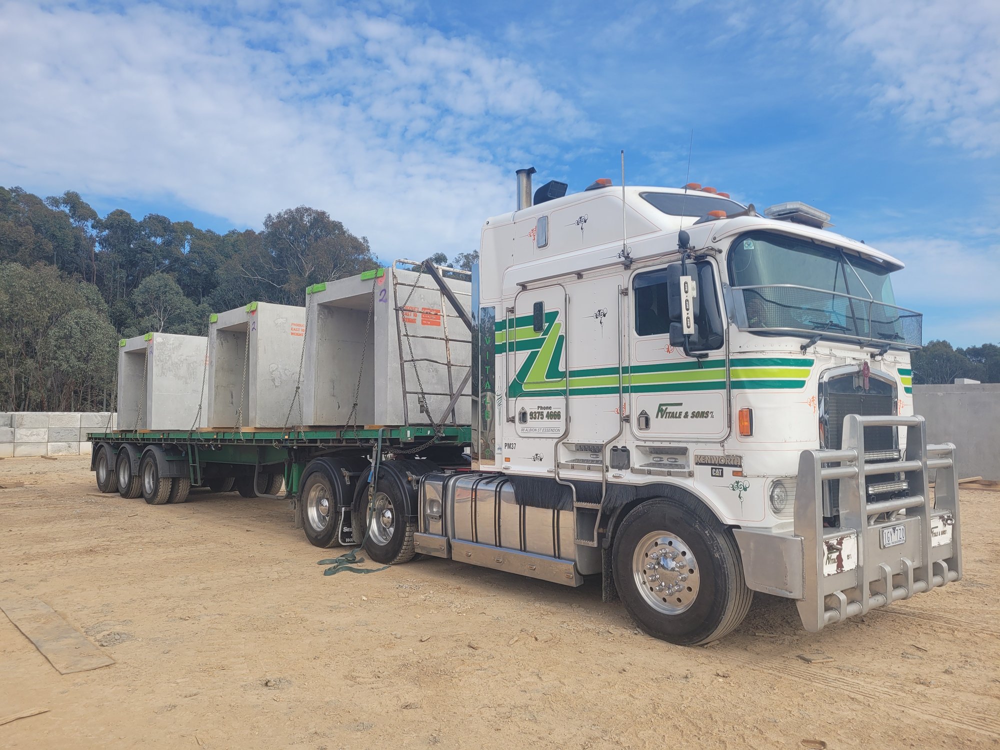 Vitali Truck Loading Culverts at Modcast